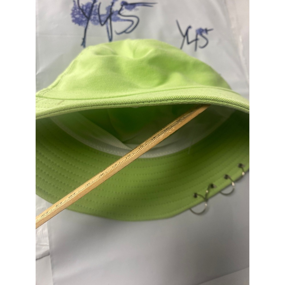 Lime Green Bucket Hat Metal Ring Detail